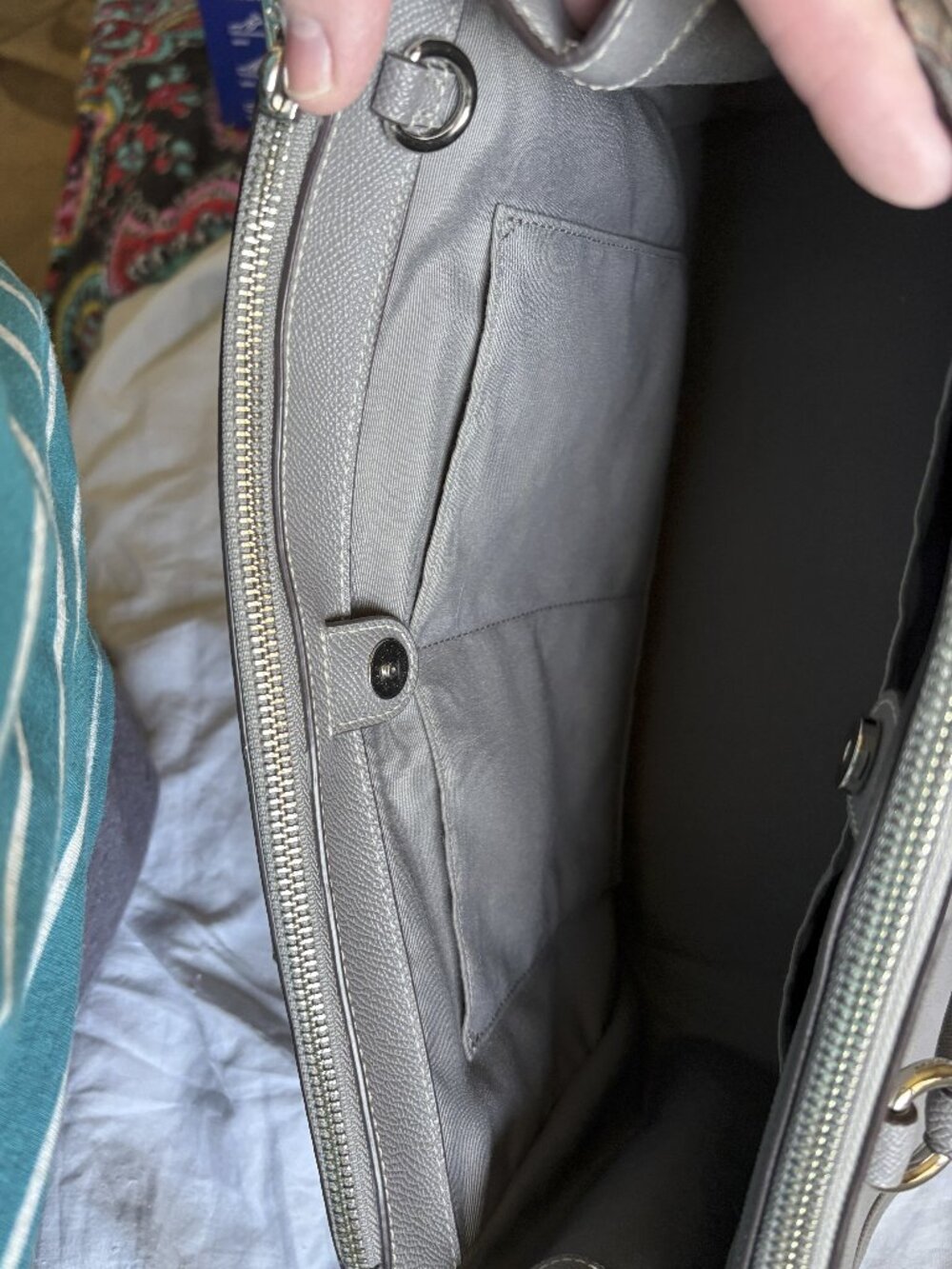 Coach Surrey Carryall Grey Large - Picture 7 of 15